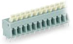 Wago PCB terminal block; push-button; 2.5 mm2; Pin spacing 5/5.08 mm; 36-pole; CAGE CLAMP®; commoning option; 2, 50 mm2; gray (257-436)