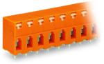 Wago PCB terminal block; push-button; 2.5 mm2; Pin spacing 7.62 mm; 9-pole; CAGE CLAMP®; 2, 50 mm2; orange (741-409)