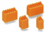 Wago PCB terminal block; push-button; 1.5 mm2; Pin spacing 3.81 mm; 6-pole; PUSH WIRE®; 1, 50 mm2; orange (735-126)