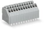 Wago PCB terminal block; push-button; 0.5 mm2; Pin spacing 2.5 mm; 9-pole; Push-in CAGE CLAMP®; 0, 50 mm2; gray (250-309)