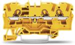 Wago 3-conductor through terminal block; 4 mm2; suitable for Ex e II applications; side and center marking; for DIN-rail 35 x 15 and 35 x 7.5; Push-in CAGE CLAMP®; 4, 00 mm2; yellow (2004-1306)