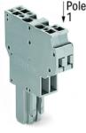 Wago 2-conductor female connector; 4 mm2; 3-pole; 4, 00 mm2; gray (769-123)