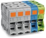 Wago Three phase set; with 185 mm2 high-current terminal block; only for DIN 35 x 15 rail; copper; 185 mm2; POWER CAGE CLAMP; 185, 00 mm2; gray, blue, green-yellow (285-1169)