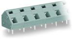 Wago PCB terminal block; 2.5 mm2; Pin spacing 10/10.16 mm; 2-pole; suitable for Ex-e applications; CAGE CLAMP®; commoning option; 2, 50 mm2; light gray (236-602/000-009/999-950)