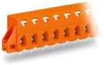 Wago PCB terminal block; push-button; 2.5 mm2; Pin spacing 7.62 mm; 9-pole; CAGE CLAMP®; clamping collar; 2, 50 mm2; orange (741-429)