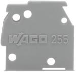 Wago End plate; snap-fit type; 1 mm thick; black (255-800)
