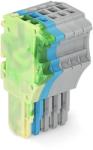 Wago 1-conductor female plug; 1.5 mm2; 5-pole; 1, 50 mm2; green-yellow, blue, gray (2020-105/000-039)