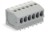 Wago PCB terminal block; push-button; 1.5 mm2; Pin spacing 3.5 mm; 5-pole; Push-in CAGE CLAMP®; 1, 50 mm2; gray (805-155)