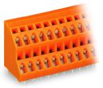 Wago Double-deck PCB terminal block; 2.5 mm2; Pin spacing 5.08 mm; 2 x 4-pole; CAGE CLAMP®; 2, 50 mm2; orange (736-404)