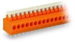Wago PCB terminal block; push-button; 1.5 mm2; Pin spacing 3.81 mm; 16-pole; Push-in CAGE CLAMP®; 1, 50 mm2; orange (235-116)