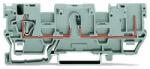 Wago 1-conductor/1-pin component carrier terminal block; with 2 jumper positions; with diode 1N4007; anode, left side; for DIN-rail 35 x 15 and 35 x 7.5; 4 mm2; CAGE CLAMP®; 4, 00 mm2; gray (769-218/281-41
