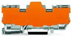 Wago 1-conductor/1-pin terminal block for pluggable modules; 4-pole; with 2 jumper positions; with orange separator plate; for DIN-rail 35 x 15 and 35 x 7.5; 4 mm2; CAGE CLAMP®; 4, 00 mm2; gray (769-182/76
