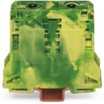 Wago 2-conductor ground terminal block; 50 mm2; lateral marker slots; only for DIN 35 x 15 rail; 2.3 mm thick; copper; POWER CAGE CLAMP; 50, 00 mm2; green-yellow (285-157)