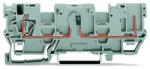Wago 1-conductor/1-pin component carrier terminal block; with 2 jumper positions; with diode 1N4007; anode, right side; for DIN-rail 35 x 15 and 35 x 7.5; 4 mm2; CAGE CLAMP®; 4, 00 mm2; gray (769-218/281-4