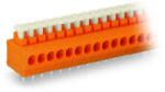 Wago PCB terminal block; push-button; 1.5 mm2; Pin spacing 3.81 mm; 5-pole; Push-in CAGE CLAMP®; 1, 50 mm2; orange (235-105)