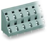 Wago Double-deck PCB terminal block; 2.5 mm2; Pin spacing 10 mm; 2 x 8-pole; CAGE CLAMP®; 2, 50 mm2; gray (736-758)
