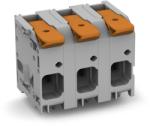 Wago PCB terminal block; lever; 16 mm2; Pin spacing 15 mm; 8-pole; Push-in CAGE CLAMP®; 16, 00 mm2; gray (2616-1358)