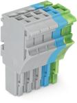 Wago 1-conductor female plug; 2.5 mm2; 5-pole; 2, 50 mm2; gray, blue, green-yellow (2022-105/000-038/999-953)