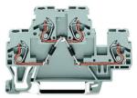 Wago Component terminal block; double-deck; with diode and resistor; for DIN-rail 35 x 15 and 35 x 7.5; 2.5 mm2; CAGE CLAMP®; 2, 50 mm2; gray (870-541/281-755)