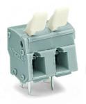 Wago PCB terminal block; finger-operated levers; 2.5 mm2; Pin spacing 7.5/7.62 mm; 3-pole; CAGE CLAMP®; commoning option; 2, 50 mm2; gray (257-503/333-000)