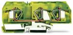 Wago 3-conductor ground terminal block; 16 mm2; suitable for Ex e II applications; center marking; for DIN-rail 35 x 15 and 35 x 7.5; CAGE CLAMP®; 16, 00 mm2; green-yellow (283-677/999-950)