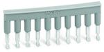 Wago Comb-style jumper bar; insulated; 10-way; IN = IN terminal block; gray (280-490)