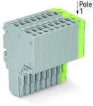 Wago 2-conductor female connector; 1.5 mm2; 10-pole; 1, 50 mm2; gray, green-yellow (2020-210/000-036)