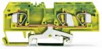 Wago 3-conductor ground terminal block; 6 mm2; suitable for Ex e II applications; center marking; for DIN-rail 35 x 15 and 35 x 7.5; CAGE CLAMP®; 6, 00 mm2; green-yellow (282-687/999-950)