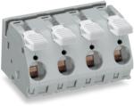 Wago PCB terminal block; lever; 16 mm2; Pin spacing 15 mm; 4-pole; CAGE CLAMP®; commoning option; 16, 00 mm2; gray (2716-254)
