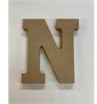  MDF betűk natúr N betű, 9cm magas, 1, 5cm vastag, talpon is megáll