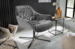  BIG DUTCH design bársony fotel - szürke (40009)