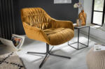 BIG DUTCH design bársony fotel - okker (40010)