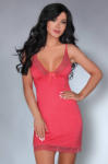 Livco Corsetti Lorey 2 részes szexi eper piros babydoll szett S/M