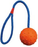 TRIXIE Jucarie Minge Cauciuc 6 cm cu Sfoara 30 cm