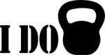  I do kettlebell (Kettlebelles vagyok) 2 db plottervágott autós matrica applikáló fóliával