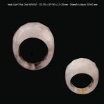  Inele Cuart Roz Oval Fatetat - Diametru Gaura 58-65 mm