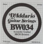 D'Addario BW034 80/20 BRONZE 034 Különálló akusztikus gitárhúr