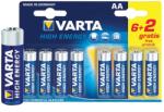 VARTA Longlife Power ceruza (AA) elem, 6+2db (4906121428)
