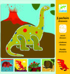DJECO Sabloane pentru desen, Djeco Dinozauri (DJ08863) Carte de colorat