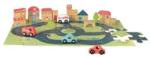Egmont Toys Puzzle gigant oras Egmont, cu vehicule si cuburi din lemn, 60 piese (Egm_511070) Puzzle