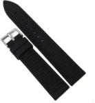  Curea de ceas din Silicon - Culoare Neagra, imprimeu cu gaurele - 20mm 22mm - JD752 (JD752)