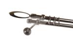  Omikron onyx színű 2 rudas fém karnis szett csöndesgyűrűs (19 mm)
