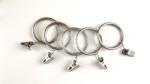  Fém karika csipesszel 10 db/cs. / 25 mm átmérőjű karnisrúdhoz