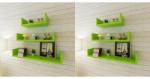 vidaXL Rafturi de perete, 6 buc. , verde (275991) Raft