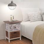 vidaXL Noptiere din lemn, 2 buc (242883) - vidaxl