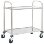 vidaXL Cărucior de bucătărie 2 niveluri 95x45x83, 5 cm oțel inoxidabil (50913)