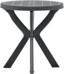 vidaXL Masă de bistro, antracit, Ø70 cm, plastic (48798)