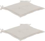 vidaXL Perne pentru scaun de grădină, 2 buc. , crem, 50 x 50 x 3 cm (47599)