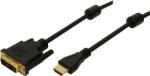 LogiLink CH0015 HDMI - DVI (apa - apa) kábel 5m - Fekete (CH0015)