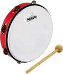 Nino Percussion NINO24R abs tamburin ütővel, piros